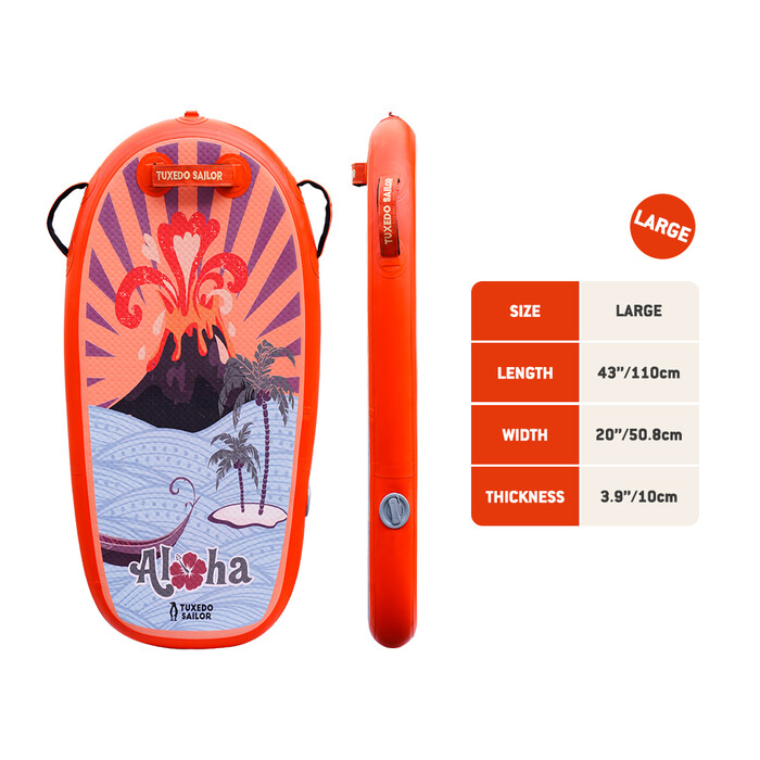 Opblaasbaar kinder paddleboard bodyboard - oranje - België