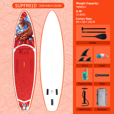 Opblaasbare surf paddleboard 11' - Sup Koi Oranje - België