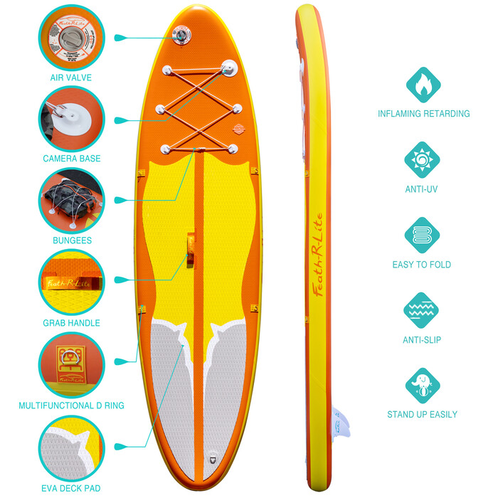 Planche de surf gonflable 11' - Orange - Belgique