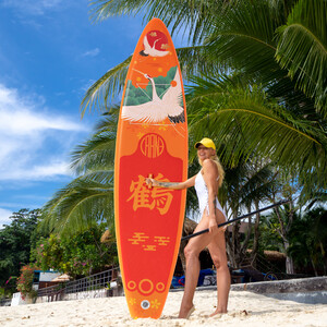 Opblaasbare surf-paddleboard 11' - Oranje Kraanvogel - België