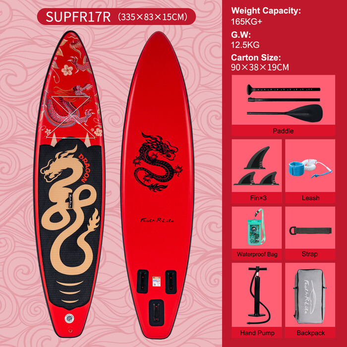 Planche de surf gonflable 11' - Dragon Rouge - Belgique